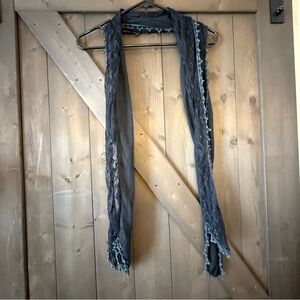 5/$20 Ardene Black Y2K Fringed Wrap